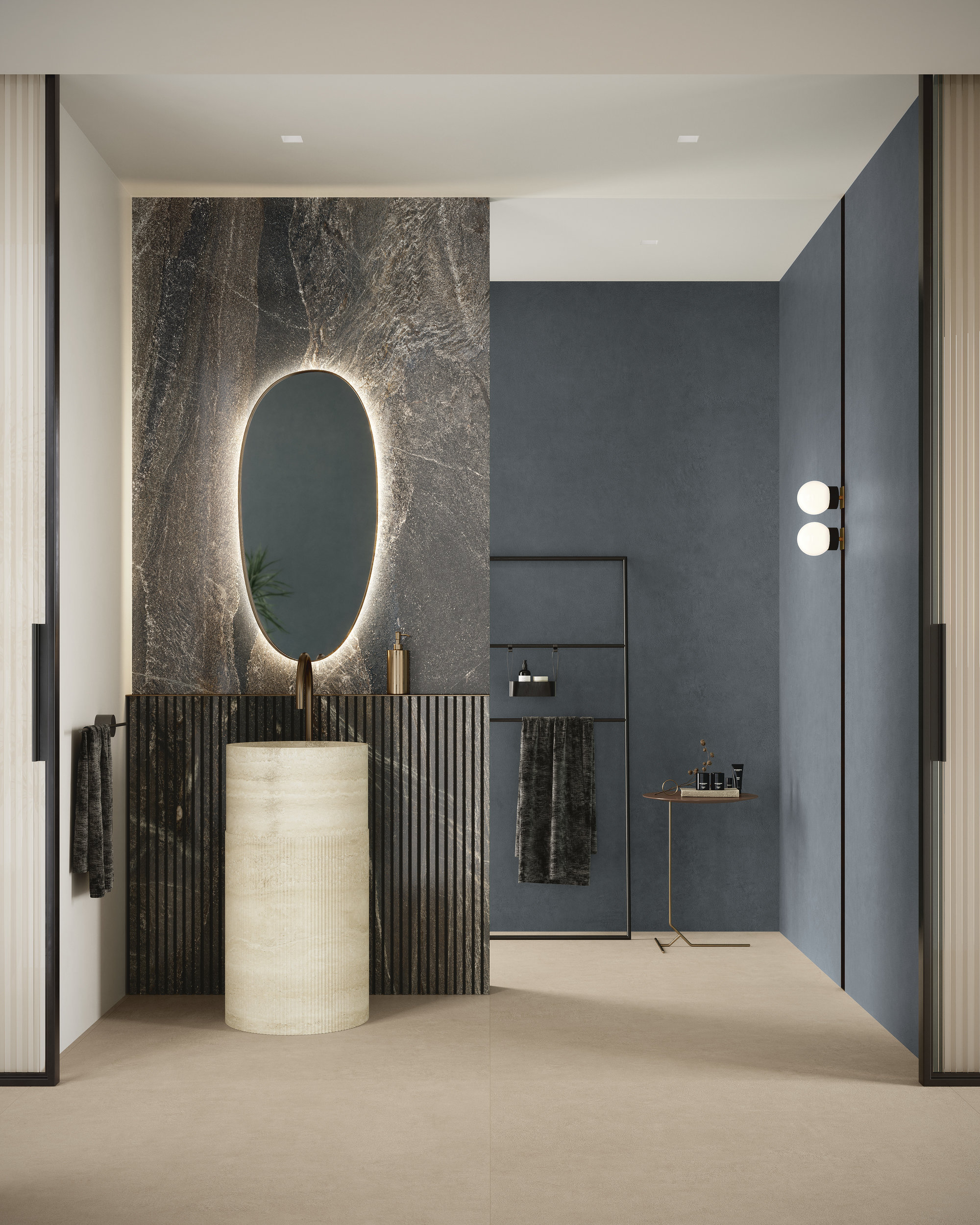 Ariostea STEEL BLUE в интерьере Ariostea STEEL BLUE в интерьере