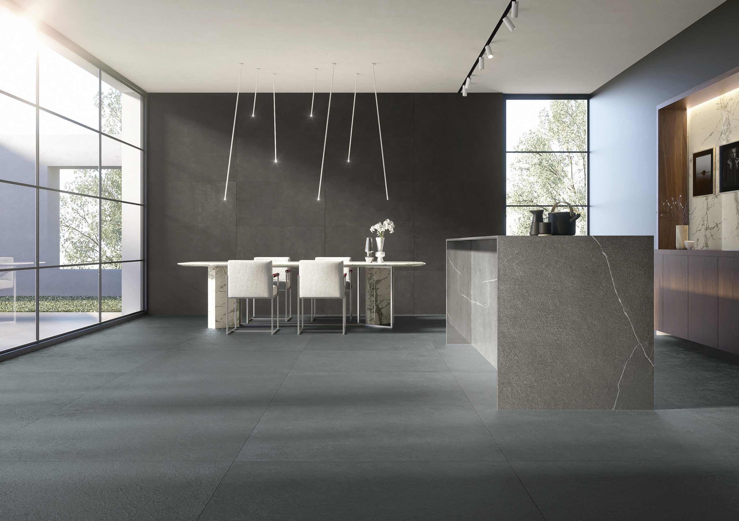 Ariostea STEEL BLUE в интерьере Ariostea STEEL BLUE в интерьере