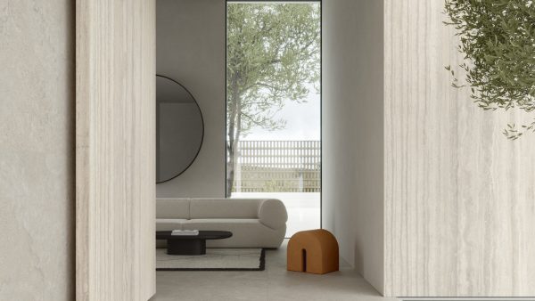 Ariostea TRAVERTINO SILVER в интерьере
