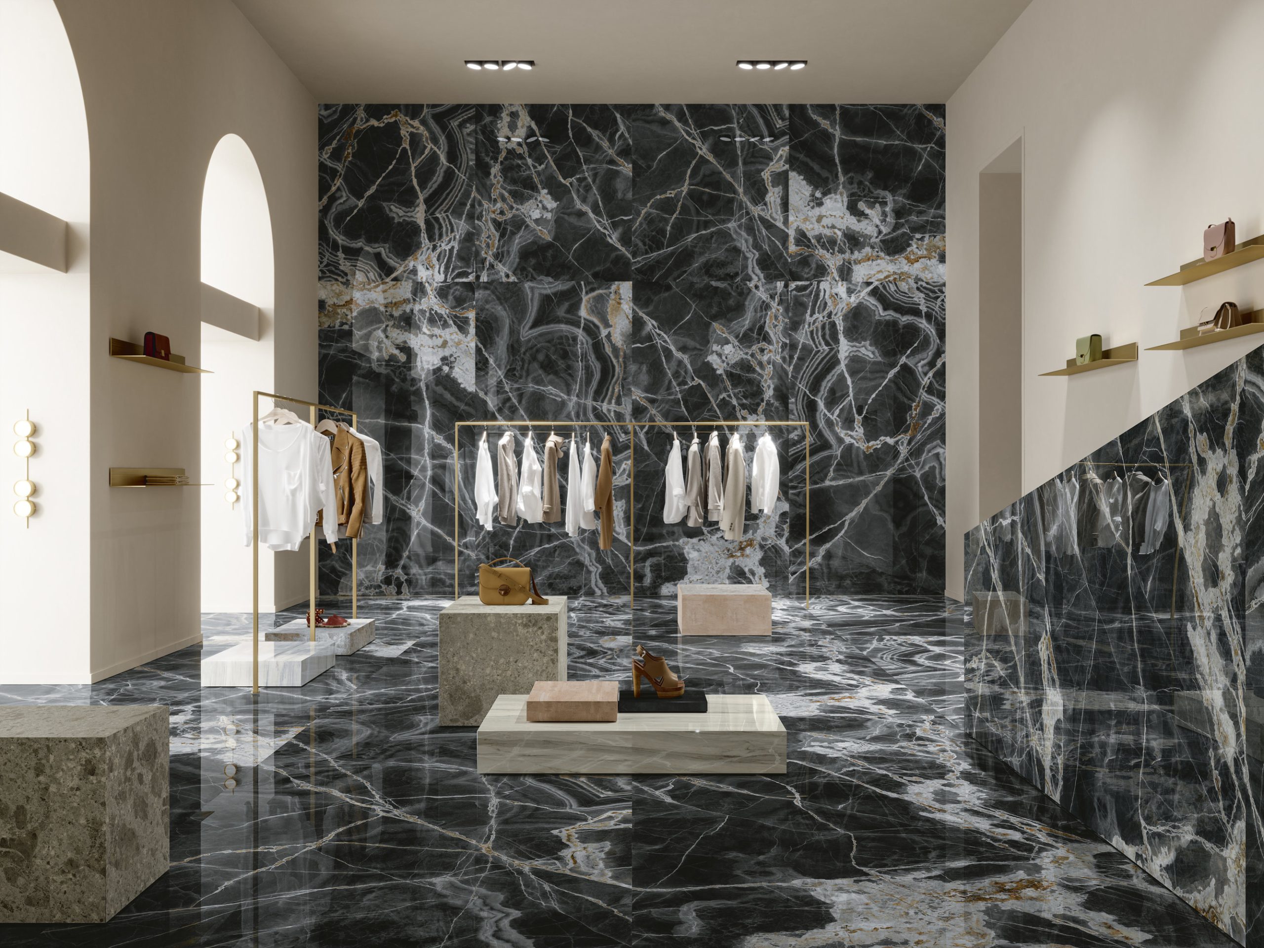 Ariostea ONICE NERO в интерьере Ariostea ONICE NERO в интерьере