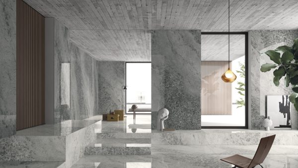 Ariostea CRYSTAL GREY в интерьере