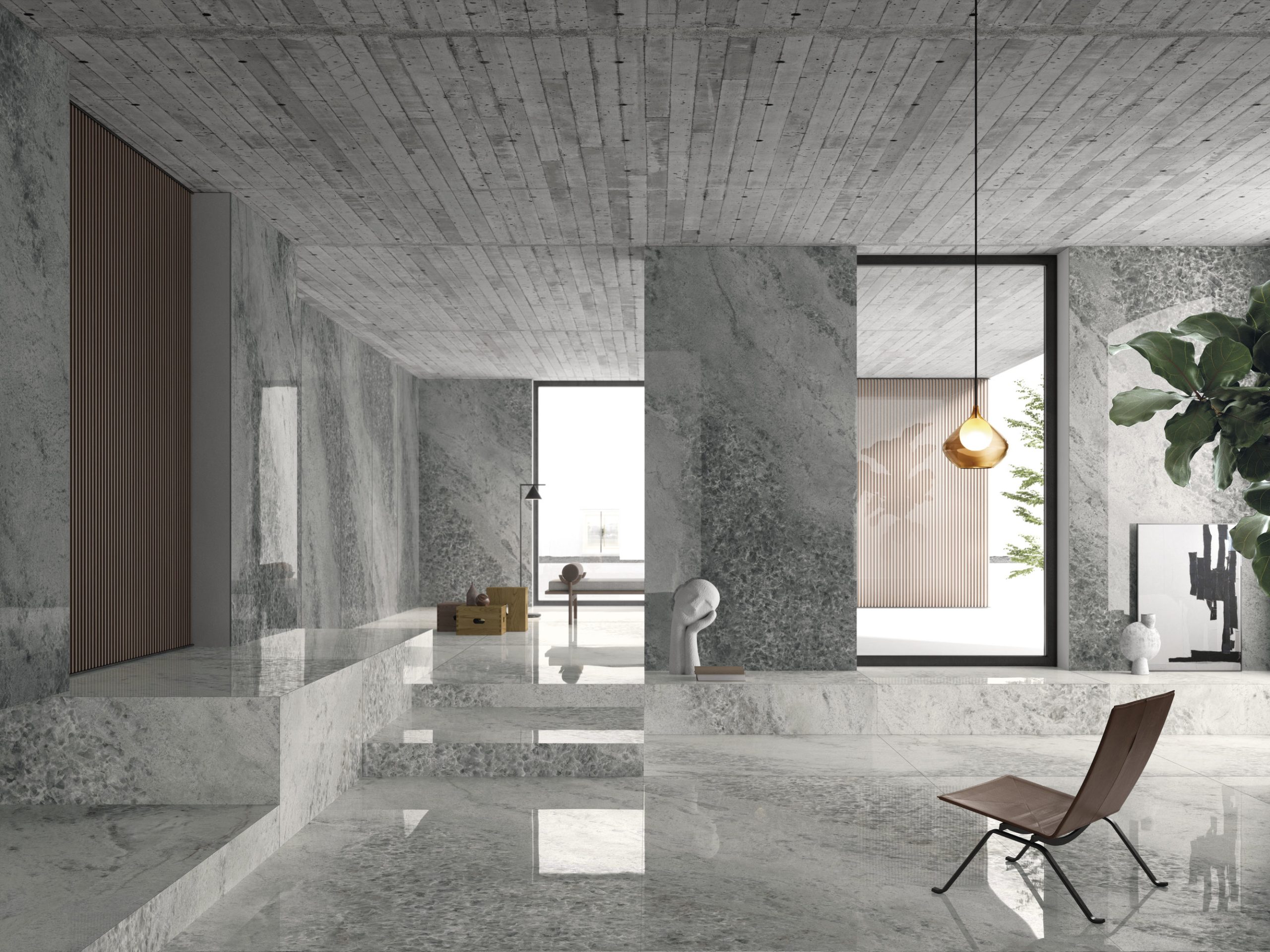 Ariostea CRYSTAL GREY в интерьере Ariostea CRYSTAL GREY в интерьере